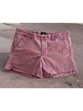 American Eagle Outfitters Midi Shorts Red Stretch Size 14 Casual Summer